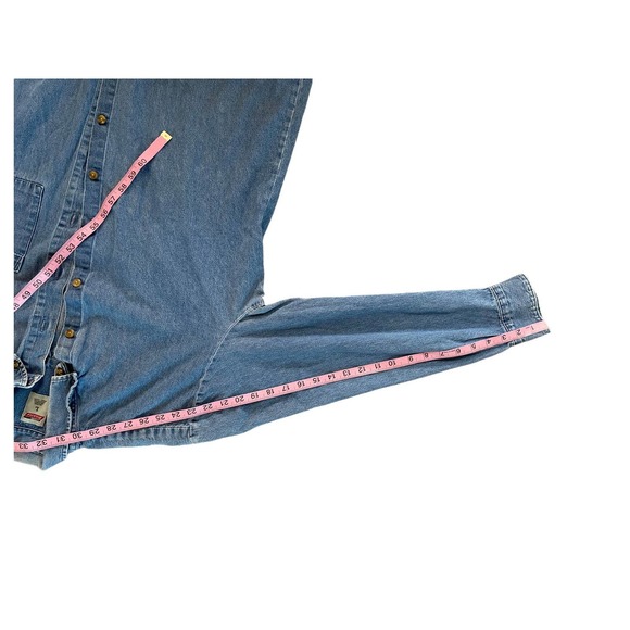 Vintage Dickies Oversized Jean Button Down Shirt Size Large - Picture 4 of 12